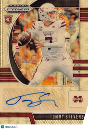 2020 Prizm Draft Picks Tommy Stevens Gold Vinyl Auto /5 #277 Mississippi State