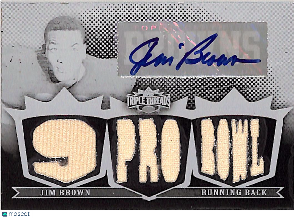 2007 Topps Triple Threads Jim Brown White Whale 1/1 Auto Patch #TTRA-80 Browns