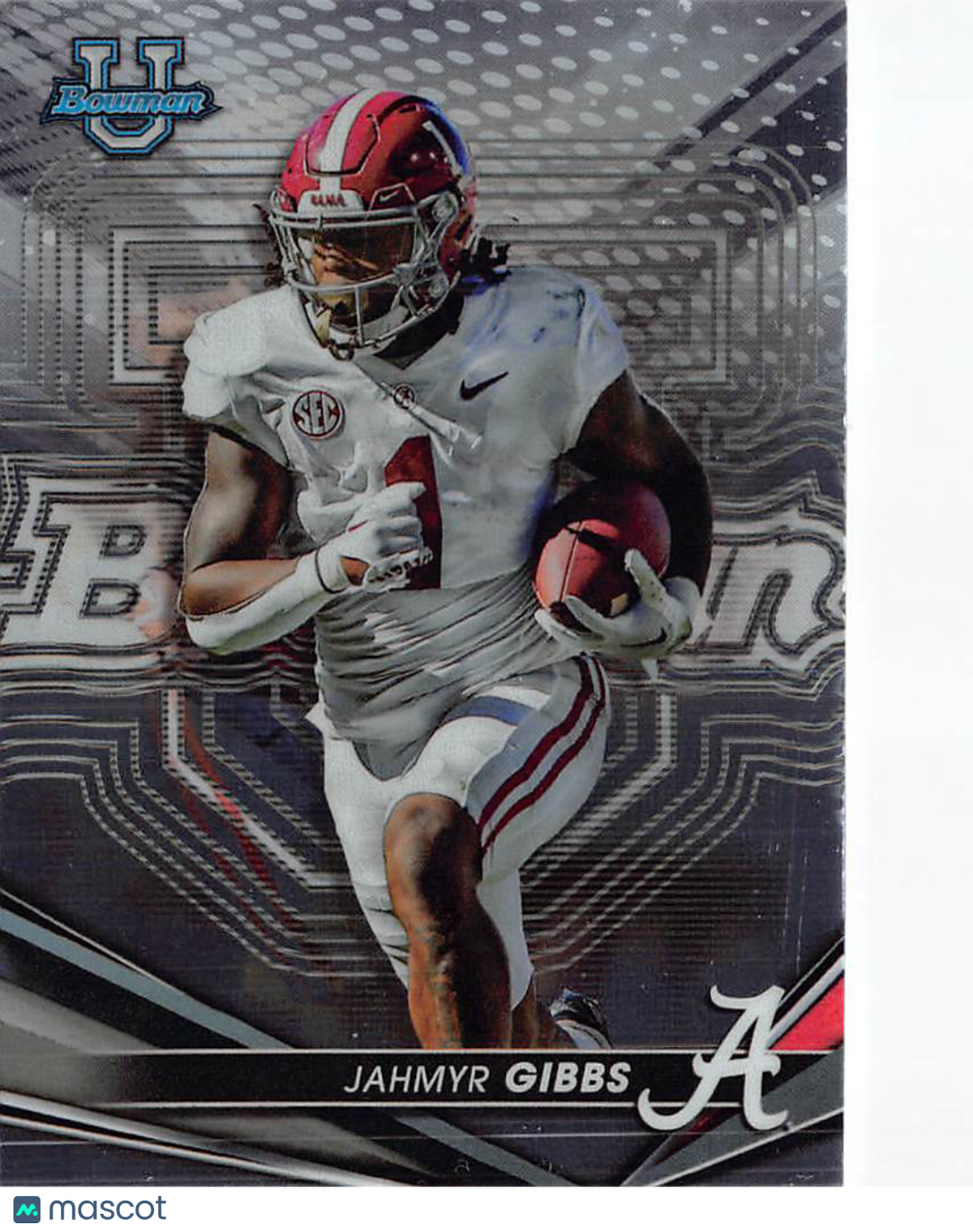 2022 Bowman University Jahmyr Gibbs Rookie #95 Alabama Crimson Tide
