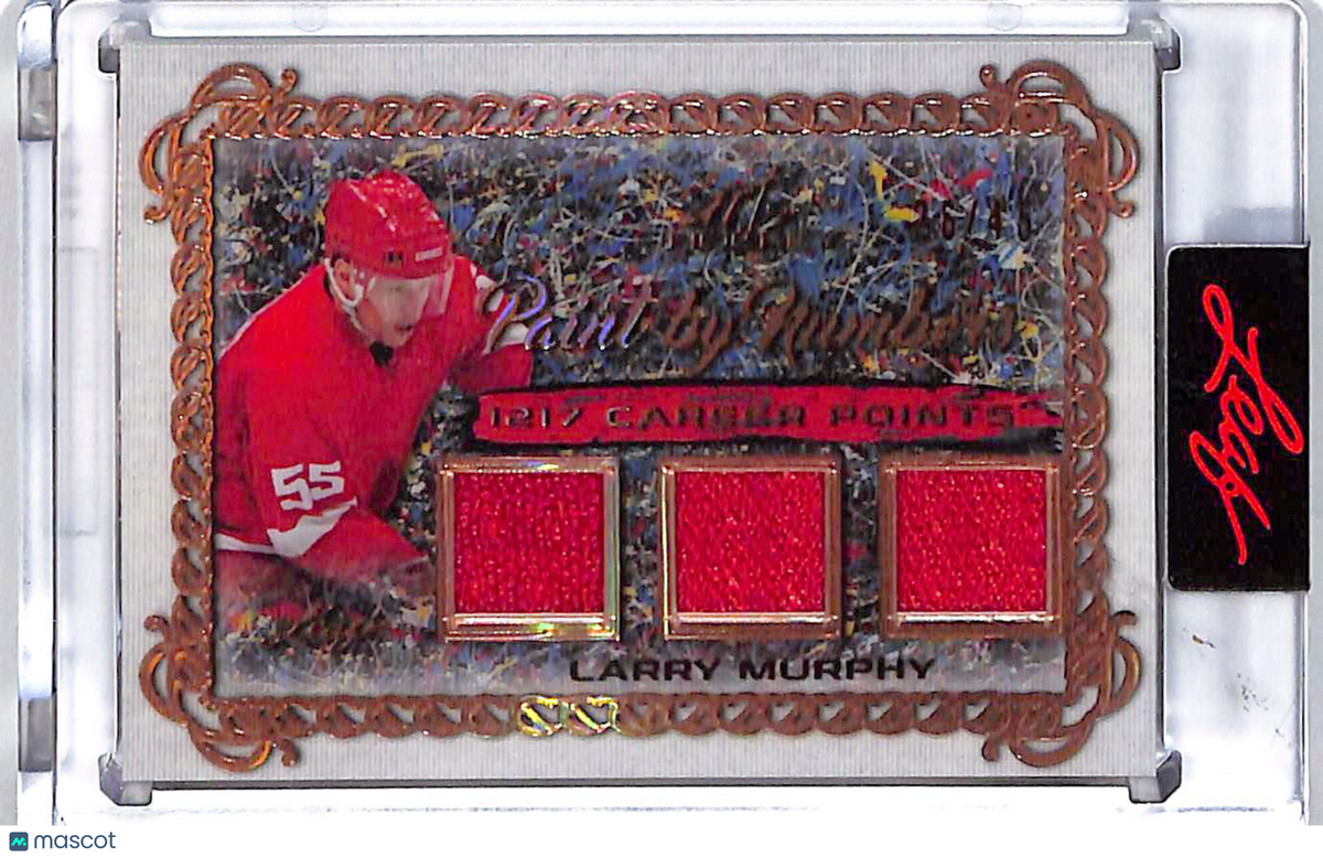2022 Leaf Art of Hockey Paint by Numbers Larry Murphy /45 Triple Relic #PBN-19