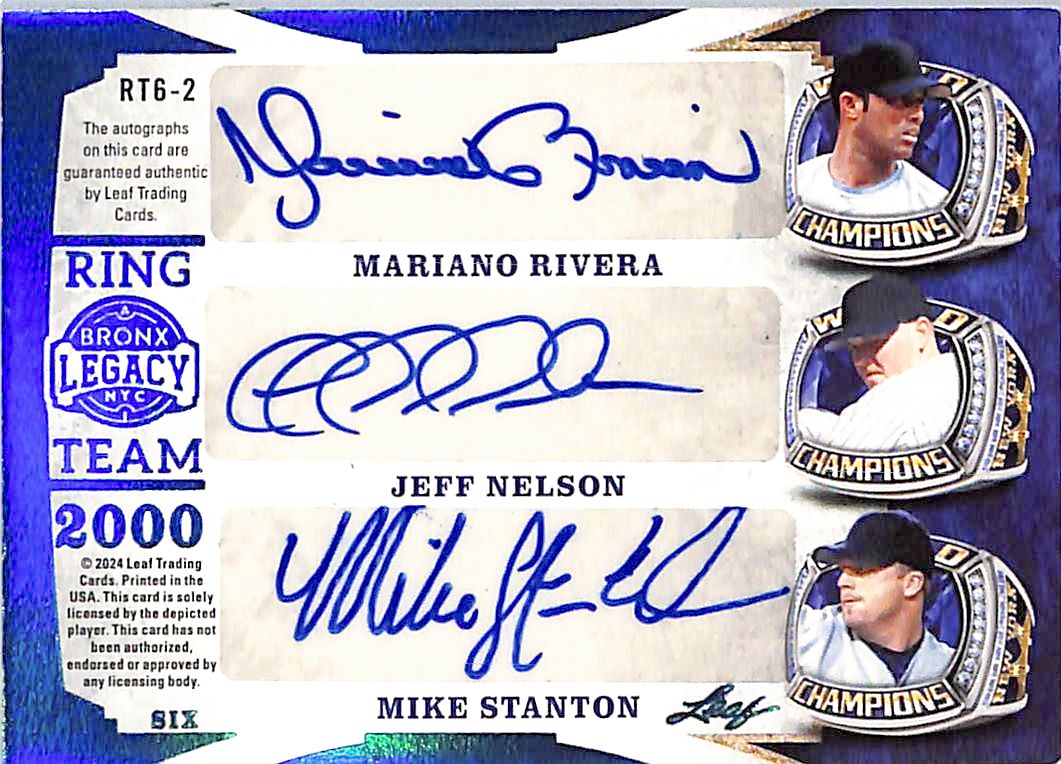 2024 Leaf Bronx Legacy Rivera Nelson Clemens Stanton Cone Hernández Auto /6