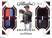 2023 Panini Flawless Showcase Jacob Berry /20 Rookie Patch #SHO-JB Miami Marlins