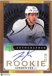 2013-14 Upper Deck The Cup Linden Vey Rookie Autograph Gold /25 #159 Kings