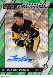 2023-24 O-Pee-Chee Platinum Joona Koppanen Emerald Surge Auto /10 Rookie #R-JK