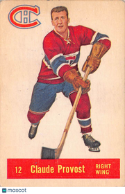 1957 Parkhurst Claude Provost #12 Montreal Canadiens
