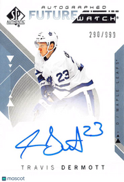 2018-19 SP Authentic Travis Dermott Future Watch Auto /999 Rookie #174