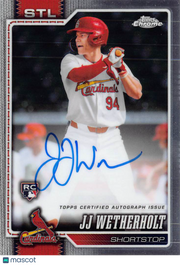 2026 Topps Chrome JJ Wetherholt Rookie Autograph RC #RA-JJW St. Louis Cardinals