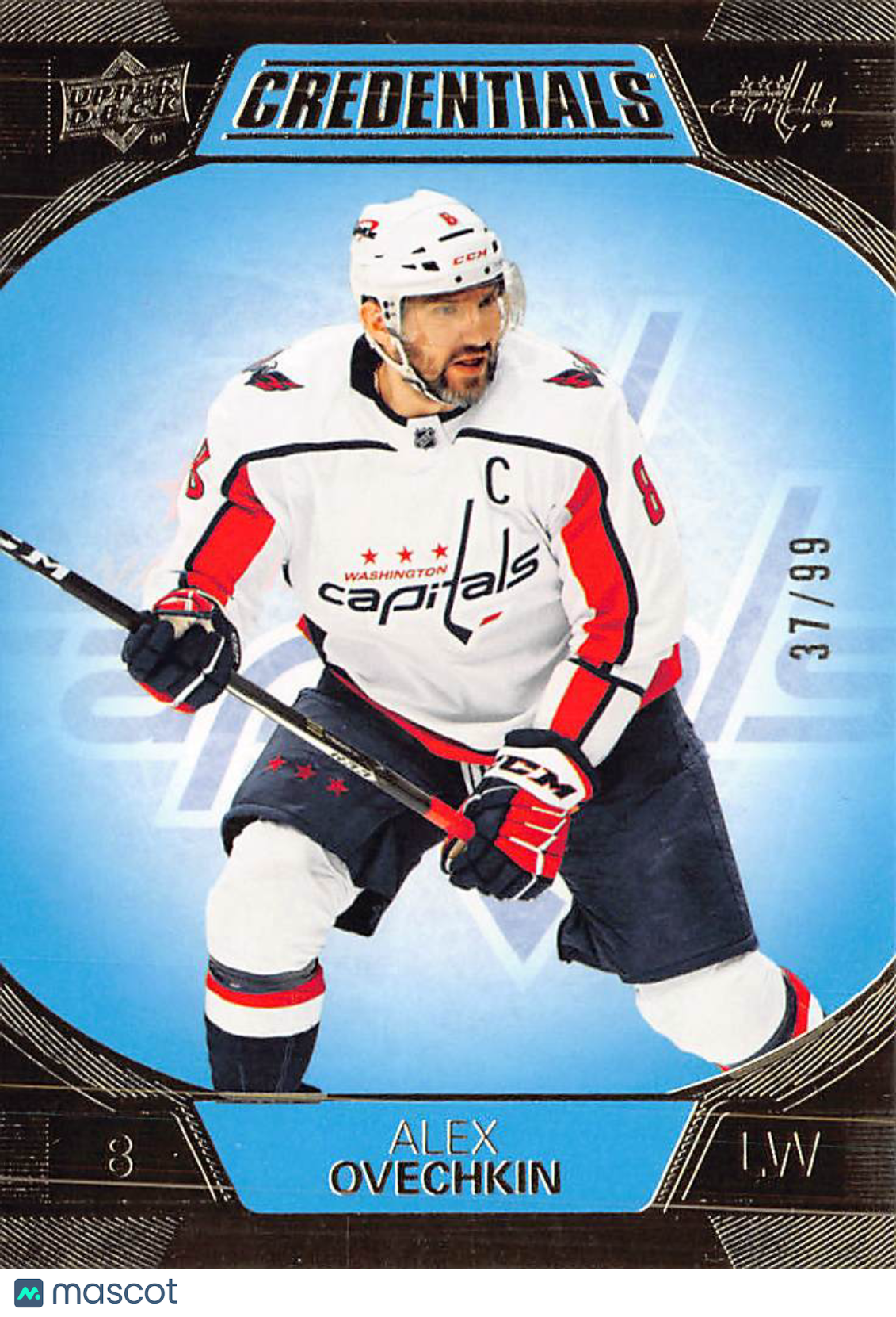 2022-23 Upper Deck Credentials Alex Ovechkin Gold /99 #92 Washington Capitals