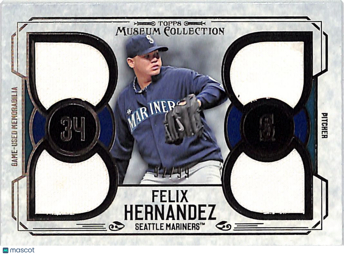 2015 Topps Museum Collection Felix Hernandez /99 Quad Patch Relic #PPQR-FH