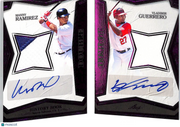 2025 Leaf History Book Manny Ramirez Vladimir Guerrero /8 Autograph Patch #DB-11