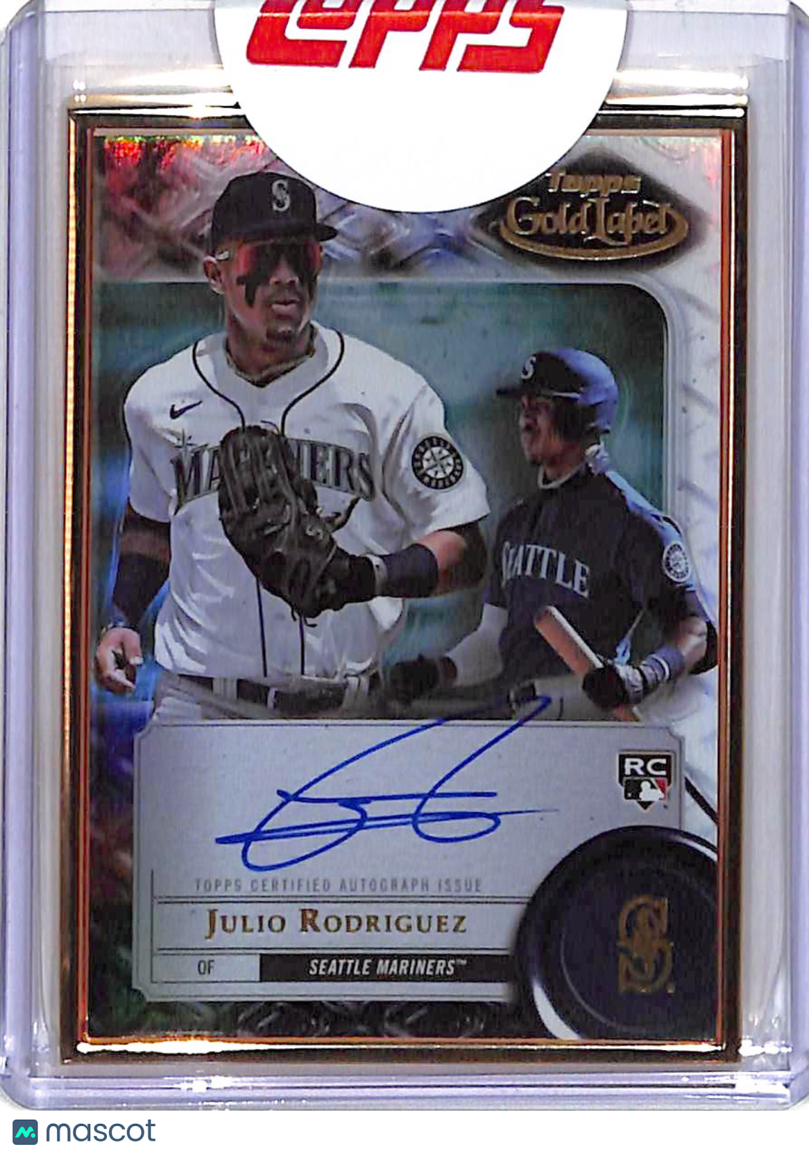 2022 Topps Gold Label Julio Rodriguez Rookie Autograph RC #FA-JRO Mariners
