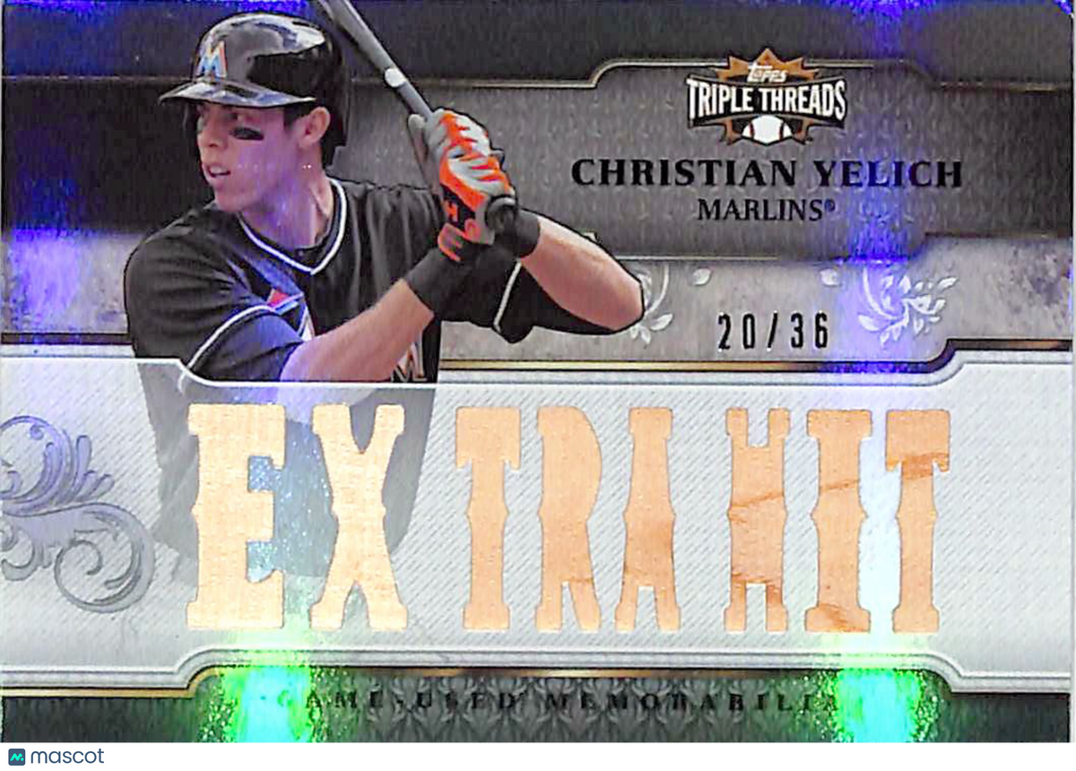 2014 Topps Triple Threads Christian Yelich /36 Relic Bat #TTR-CY1 Miami Marlins