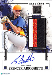2025 Panini Impeccable Elegance Spencer Arrighetti /99 Auto Patch Rookie #EJA-SA