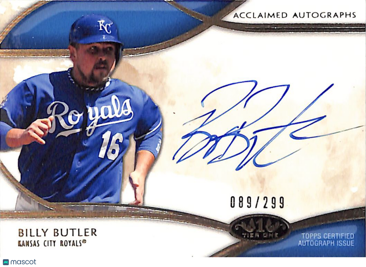 2014 Topps Tier One Acclaimed Autographs Billy Butler /299 #AA-BBU Royals
