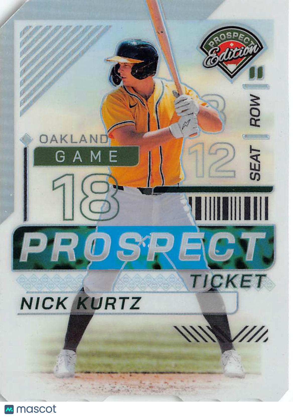 2024 Panini Prospect Edition Prizm Nick Kurtz Die Cut /18 Rookie #143 Athletics