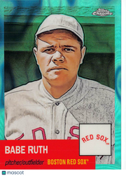 2022 Topps Chrome Platinum Anniversary Babe Ruth Aqua Refractor /299 #3 Red Sox