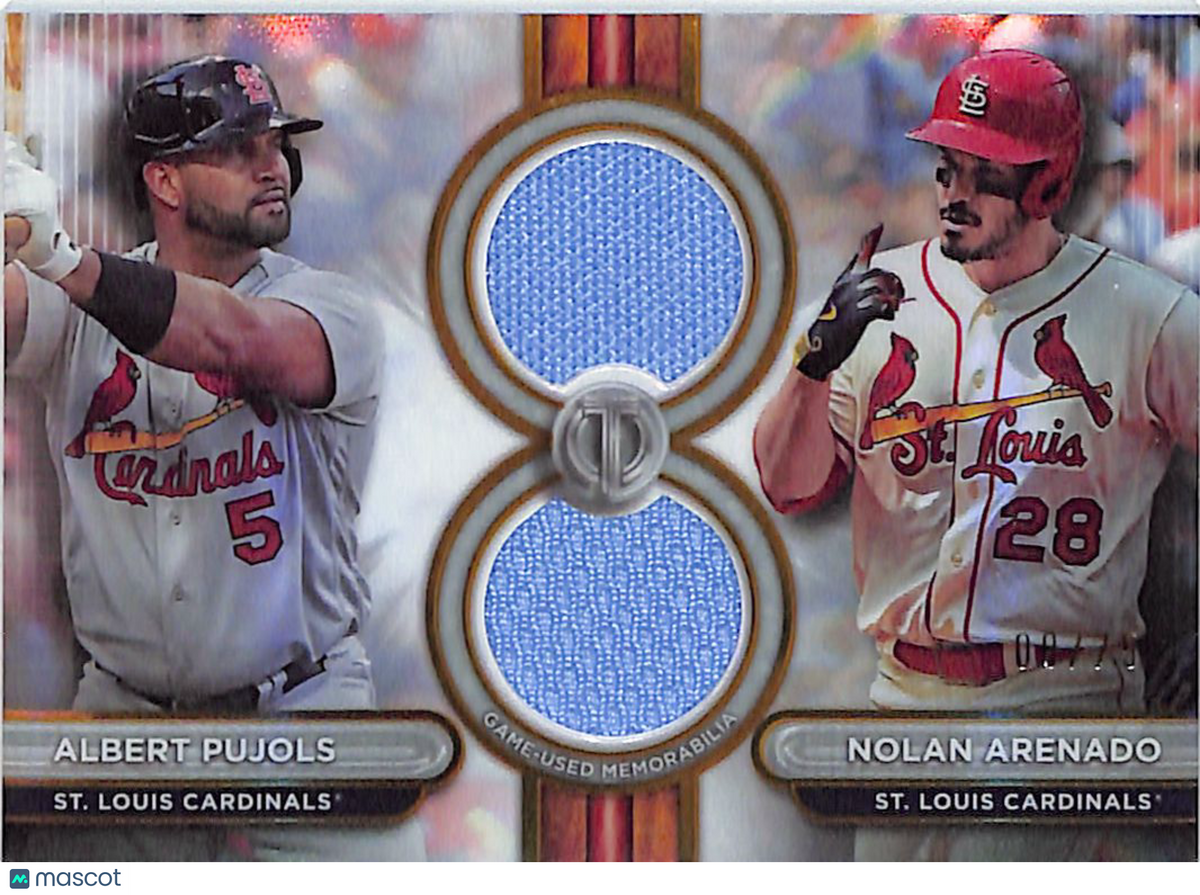 2024 Topps Tribute Nolan Arenado Albert Pujols /75 Patch Relic #DR2-PA Cardinals