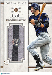 2017 Topps Definitive Collection Ryan Braun /50 Jumbo Patch #DJRC-RB Brewers