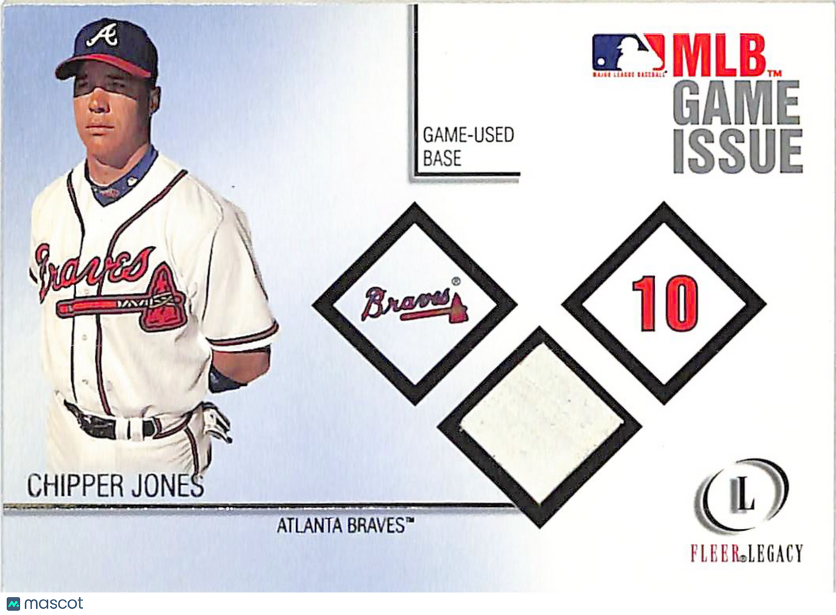 2001 Fleer Legacy Chipper Jones Game-Used Base Atlanta Braves