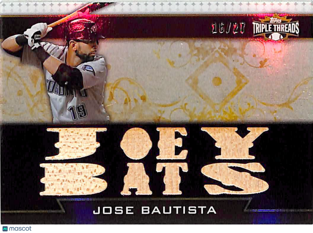 2011 Topps Triple Threads Jose Bautista /27 Game-Used Relic #TTR-24 Blue Jays