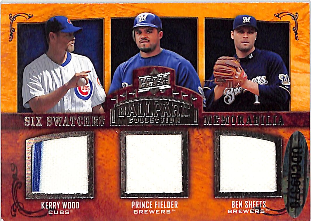2007 Upper Deck Ballpark Collection Sheets Wood Mulder Fielder Lee Pujols Patch