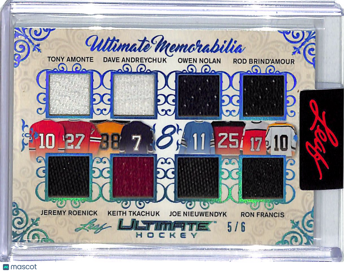 2023 Leaf Ultimate Hockey Tkachuk Francis Nolan Brind'Amour Roenick Patch /6