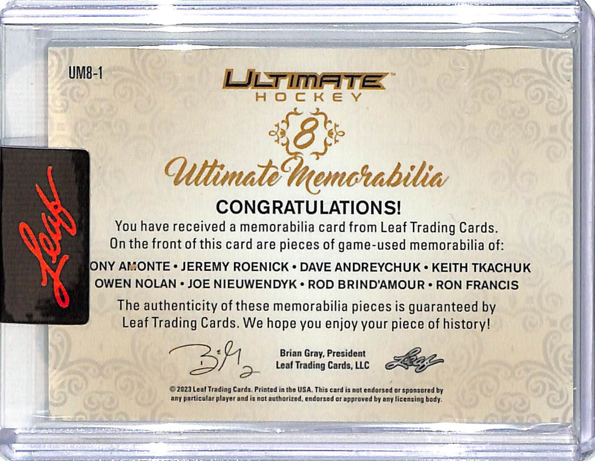 2023 Leaf Ultimate Hockey Tkachuk Francis Nolan Brind'Amour Roenick Patch /6