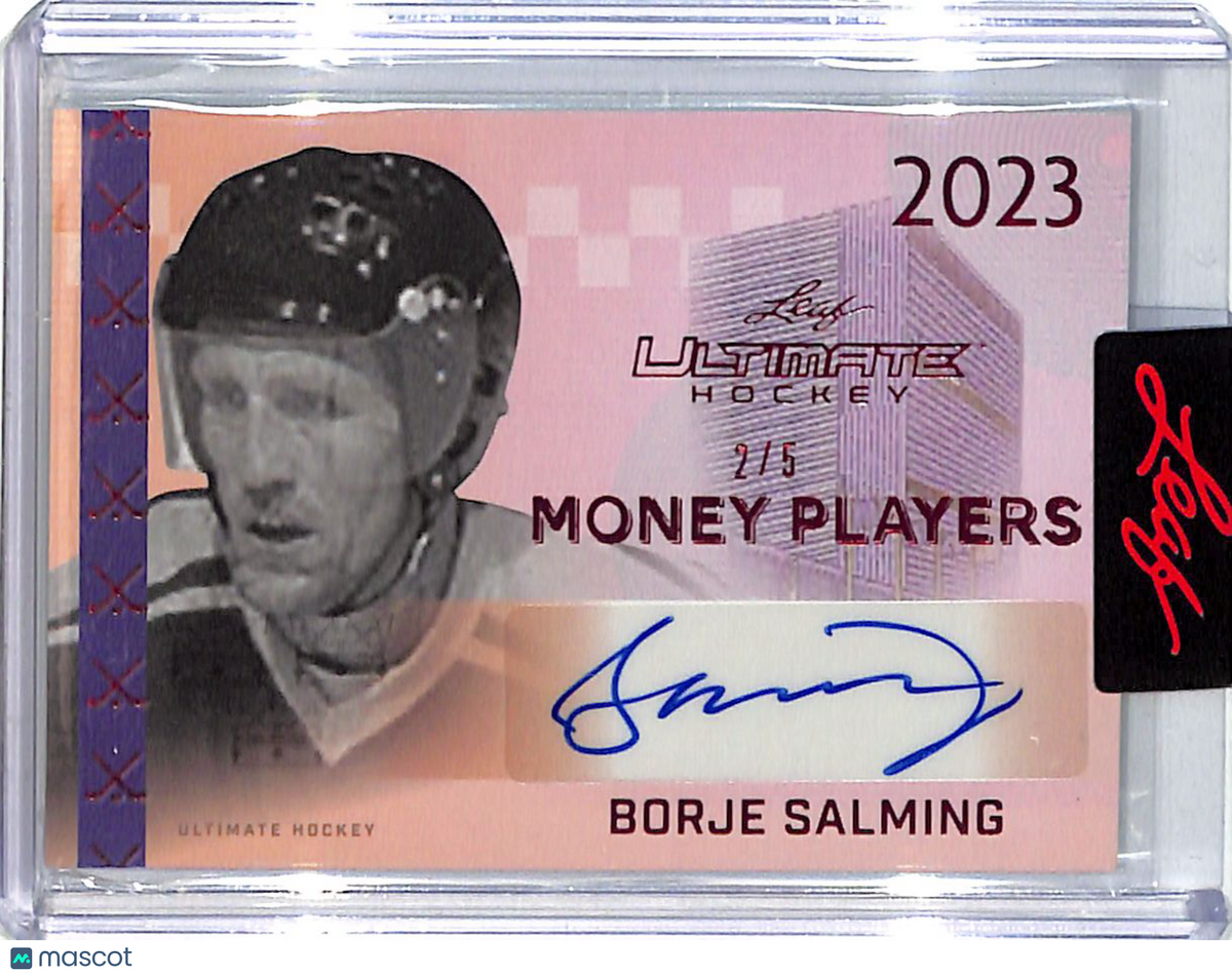 2023 Leaf Ultimate Hockey Money Players Börje Salming Auto Autograph /5 #MP-BS1