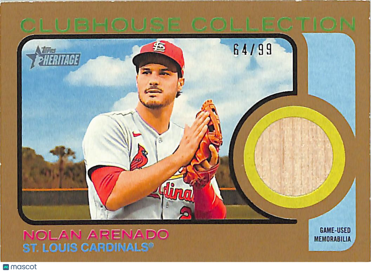 2022 Topps Heritage High Number Nolan Arenado Gold /99 Relic #CCR-NA Cardinals