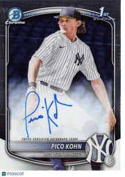 2025 Bowman Chrome Pico Kohn Prospect Auto Rookie #CPA-PKO New York Yankees
