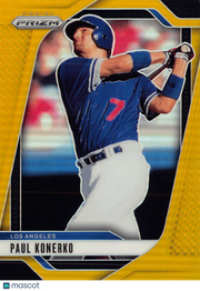 2025 Panini Prizm Baseball Paul Konerko Gold /10 #52 Los Angeles Dodgers