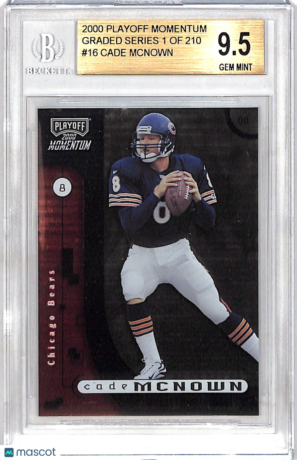 2000 Playoff Momentum Cade McNown Graded Series /210 #16 BGS 9.5 Chicago Bears