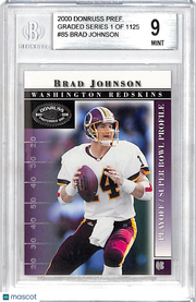 2000 Donruss Preferred Brad Johnson Graded Series /1125 #85 BGS 9 Washington Redskins