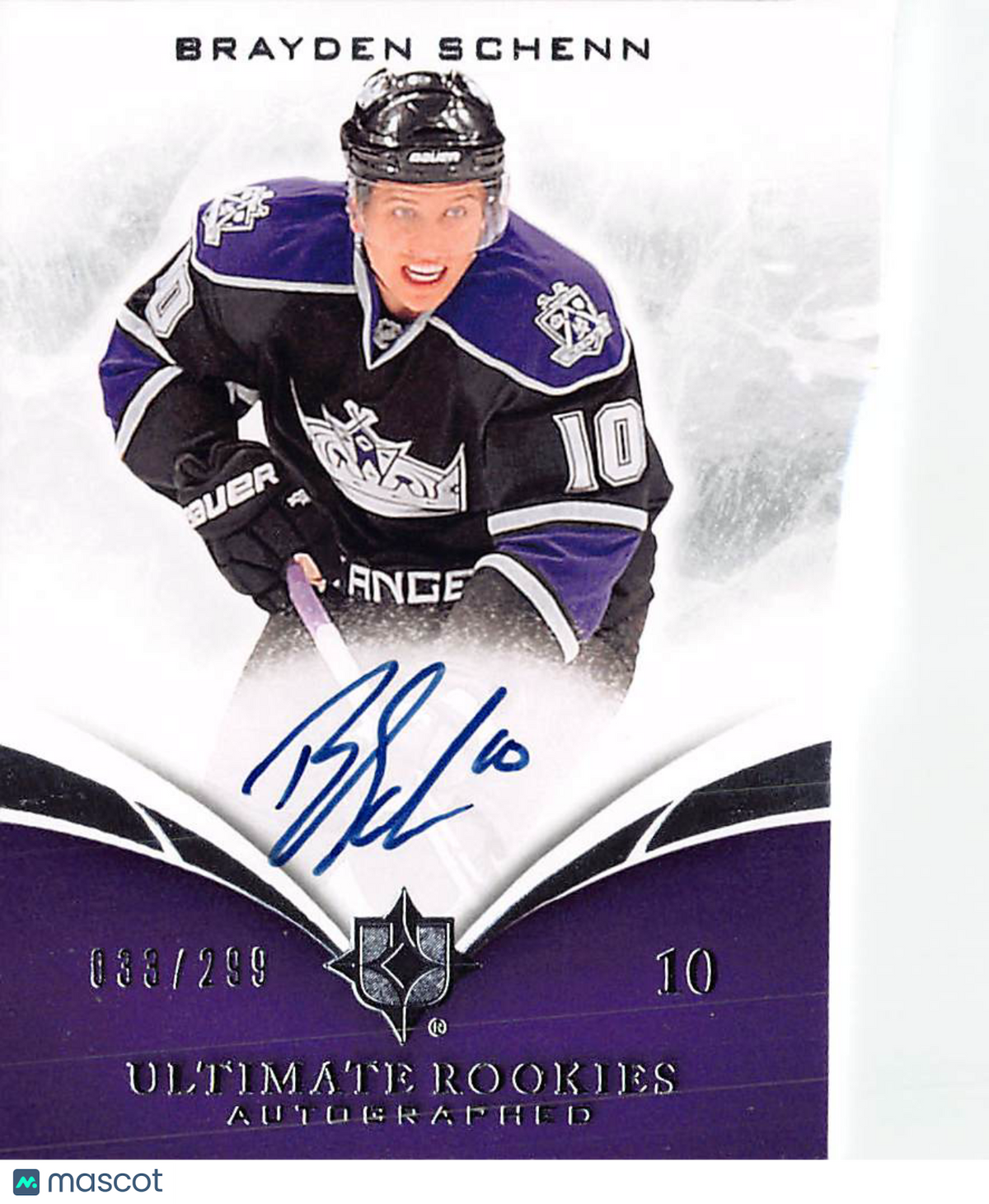 2011 Upper Deck Ultimate Collection Rookies Auto Brayden Schenn /299 #116 Kings