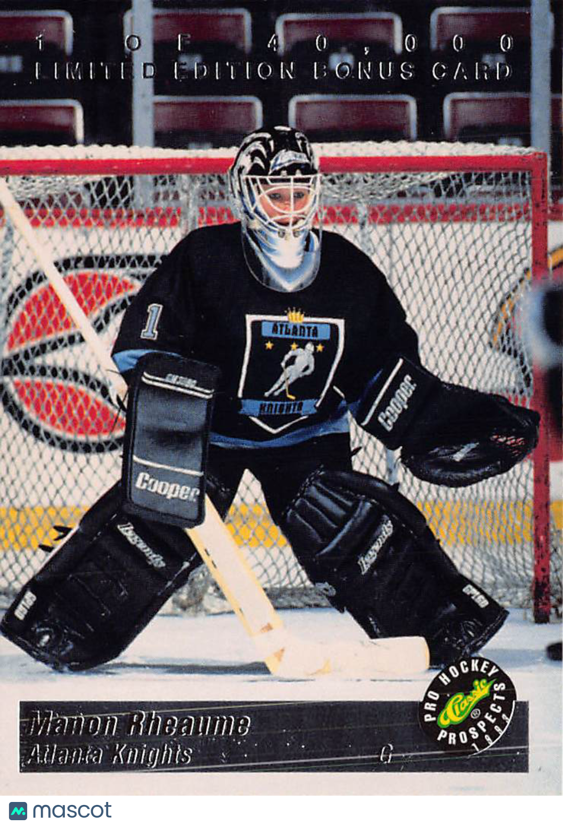 1992 Classic Pro Hockey Prospects Manon Rheaume Rookie #BC10 Atlanta Knights