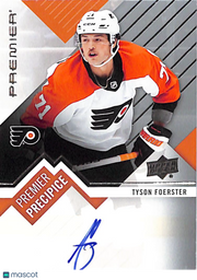 2023-24 Upper Deck Premier Premier Precipice Tyson Foerster Rookie Autograph #PPR-TF Philadelphia Flyers