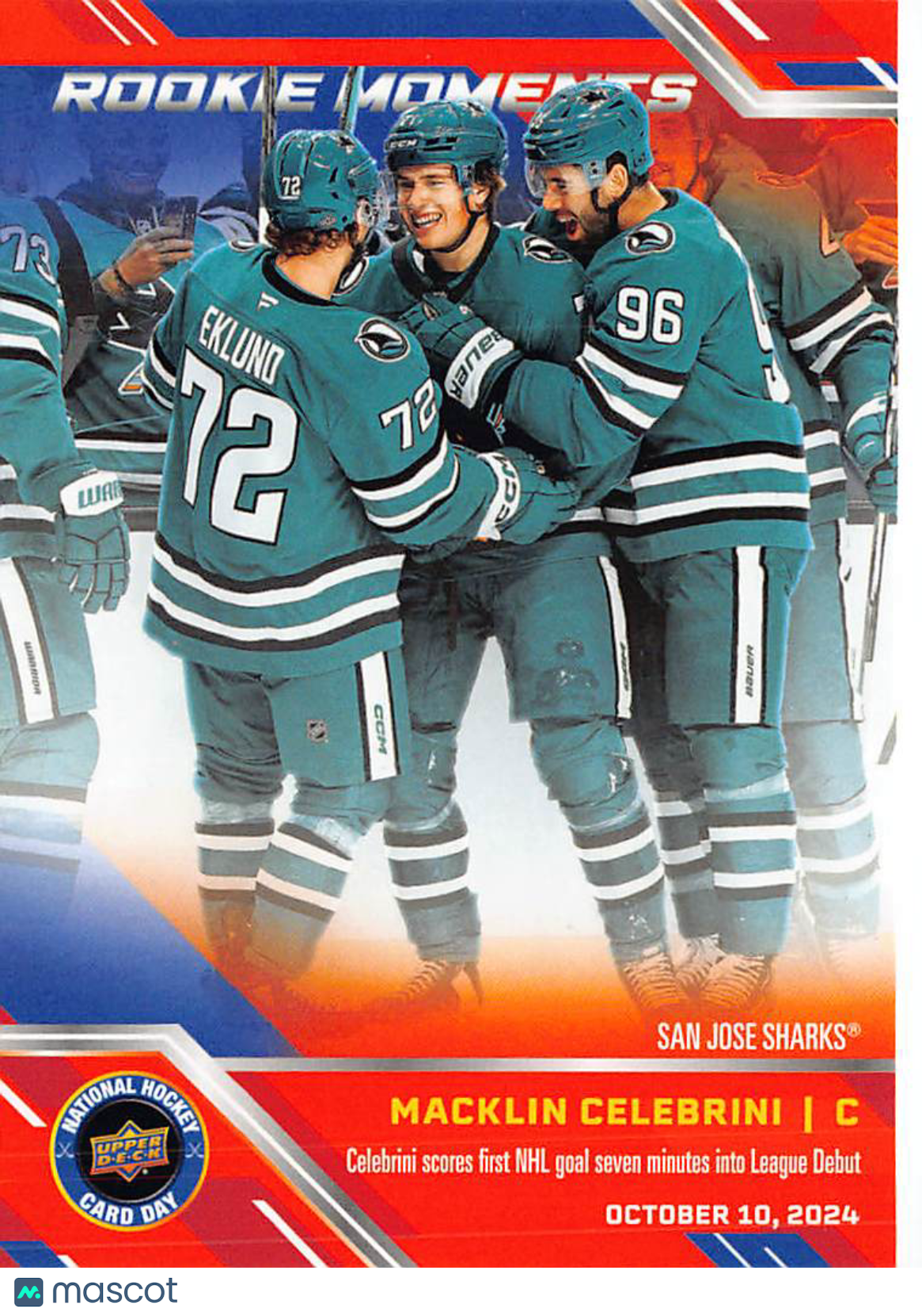 2025 Upper Deck National Hockey Card Day Macklin Celebrini Rookie NHCD-31 Sharks