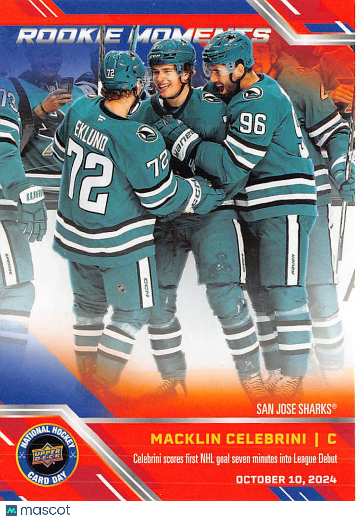 2025 Upper Deck National Hockey Card Day Macklin Celebrini Rookie NHCD-31 Sharks