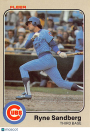 1983 Fleer Ryne Sandberg Rookie #507 Chicago Cubs