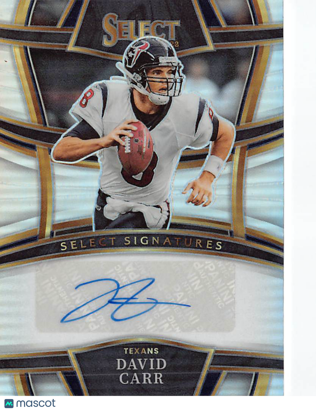 2023 Panini Select Football David Carr Select Signatures #SSP-DAR Houston Texans