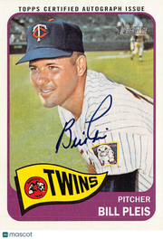 2014 Topps Heritage Bill Pleis Real One Autograph #ROA-BP Minnesota Twins