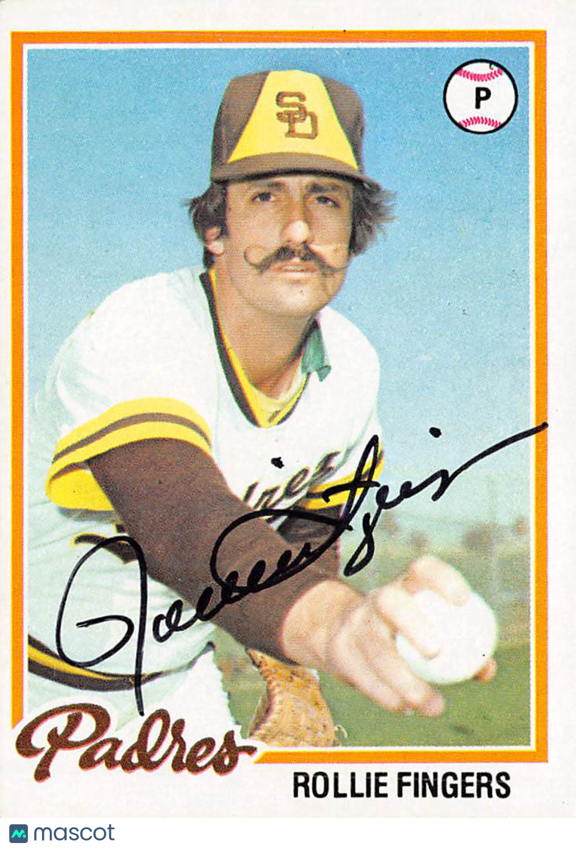 1978 Topps Rollie Fingers Autograph #140 San Diego Padres