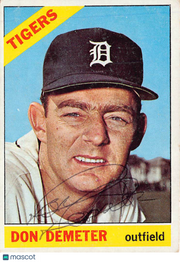1966 Topps Don Demeter Autograph #98 Detroit Tigers