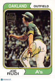 2002 Topps Archives Fan Favorites Joe Rudi Autograph #264 Oakland Athletics