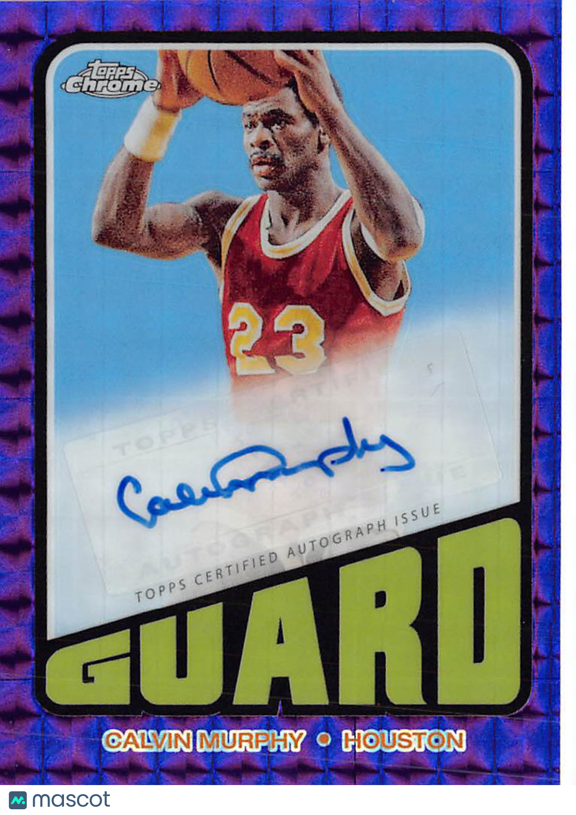2024 Topps Chrome Basketball Calvin Murphy Purple Geometric Auto #TA-CM Rockets
