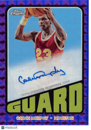 2024 Topps Chrome Basketball Calvin Murphy Purple Geometric Auto #TA-CM Rockets