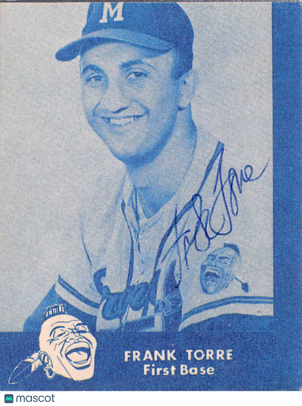 1988 Jalfco Lake to Lake Braves Reprint Frank Torre Autograph Milwaukee Braves