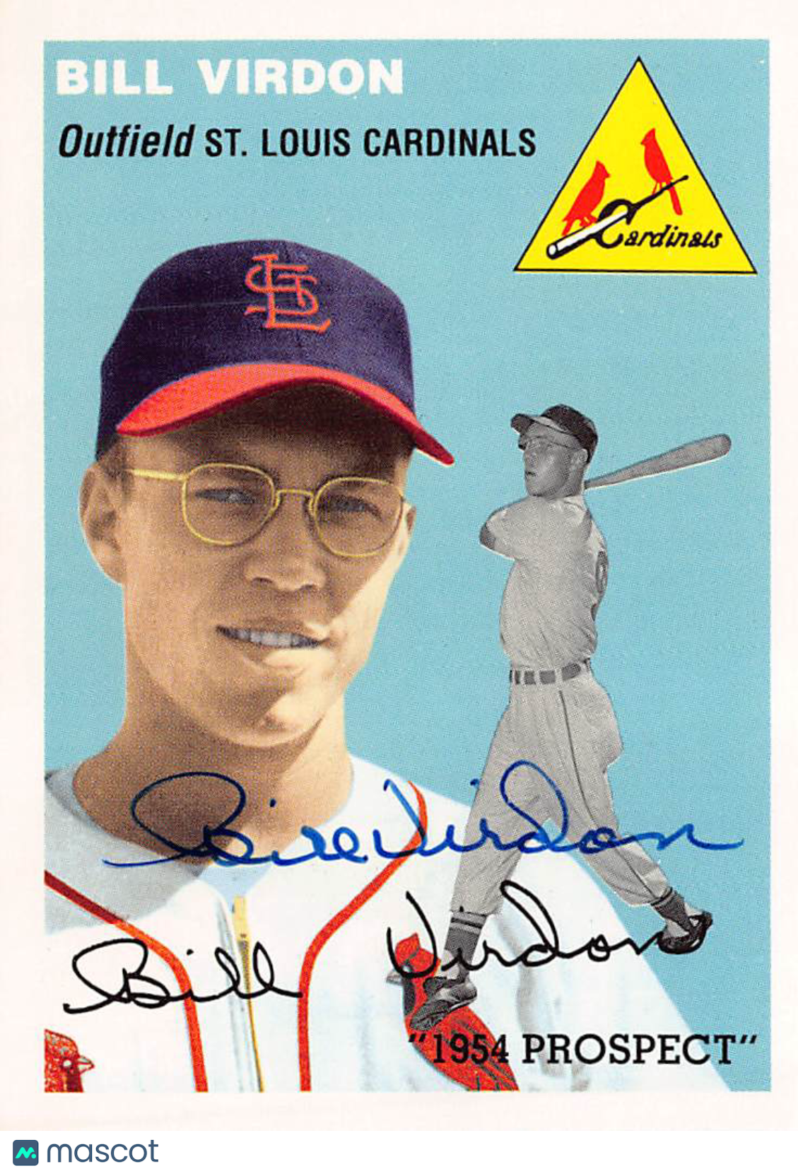 1994 Topps Archives 1954 Bill Virdon Autograph #257 St. Louis Cardinals