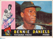 1959 Topps Bennie Daniels Autograph #91 Pittsburgh Pirates