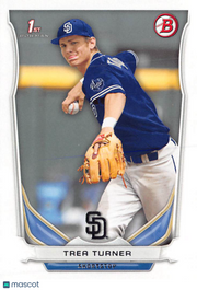 2014 Bowman Draft Picks & Prospects Trea Turner Rookie #DP10 San Diego Padres
